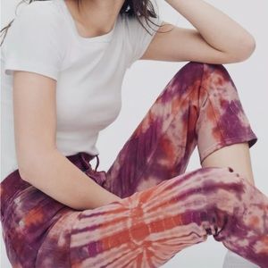 GAP Women's Cheeky Straight Jeans  High Rise Stretch Pink Tie Dye 8/29r